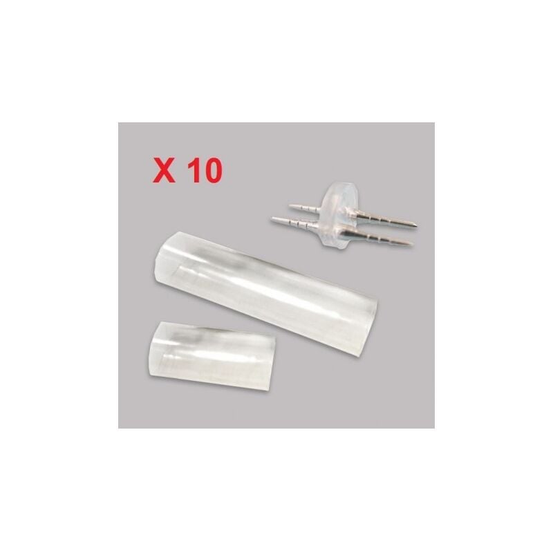Ensemble de 10 kits de jonction (055193) pour raccordement de 2 cordons lumineux 230V int/ext Chromex 201300