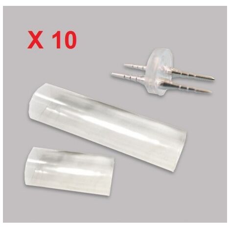 Ensemble de 10 kits de jonction (055193) pour raccordement de 2 cordons lumineux 230V INT/EXT CHROMEX 201300