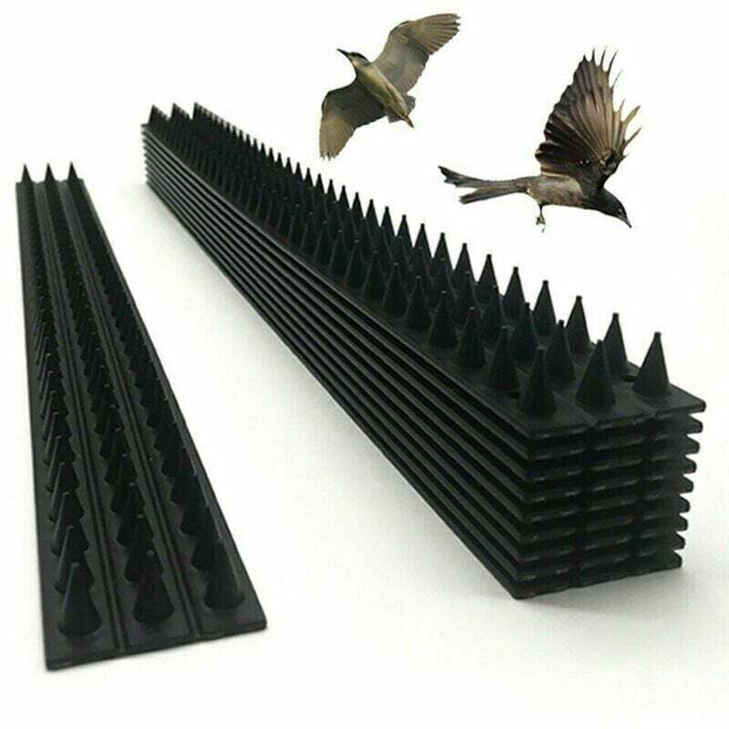 Alovez - Ensemble de 10 Pics Répulsifs Anti-Oiseaux pour Clôture Murale - Dissuasion avec des Pics pour Éloigner les Oiseaux.