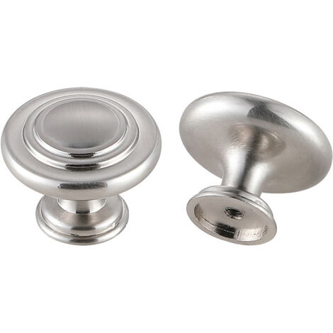 Ensemble de 10 pièces, bouton rotatif en fil de nickel brossé, nickel satiné