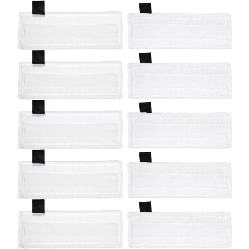 Shining House - Ensemble de 10 pièces chiffons microfibre nettoyeur vapeur lingettes de remplacement balai vapeur serpillière pour Karcher Easy Fix