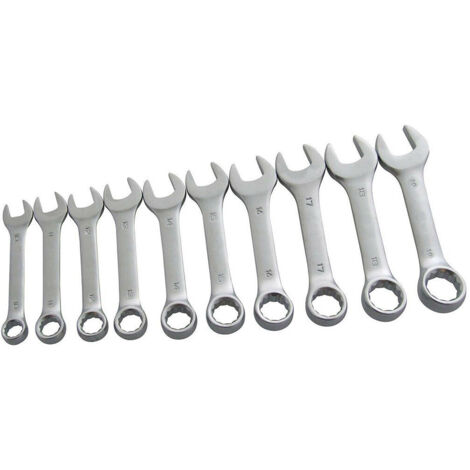Ensemble De 10 Pièces De Clefs Anglaises Combinées Avec Une étoile Courte