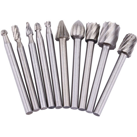 Ensemble de 10 Pièces de Meules en Acier Rapide pour Tour à Métaux et Fraiseuse Rotative Menuiserie -KZQ