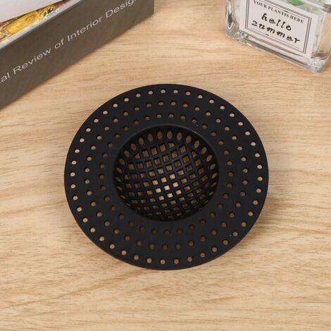 Ensemble de 10 pièces pour évier et bonde de sol domestique, filtre anti-obstruction pour déchets de cuisine, 9,81,5 cm, noir.
