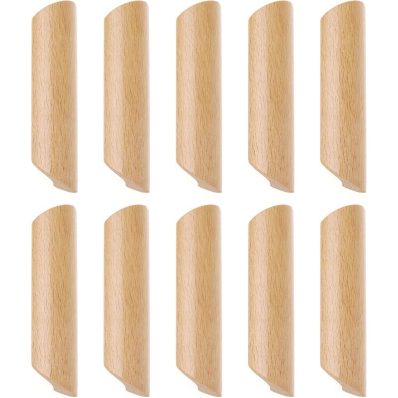Ensemble de 10 poignées d'armoire en bois festonné pour meubles à tiroirs, poignées en bois d'armoire, poignées de style chinois entraxe 160 mm
