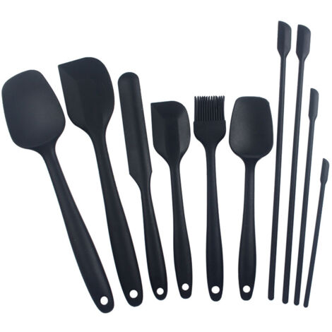 Ensemble de 10 spatules en silicone - Ustensiles de cuisine en silicone Fotgear - Spatules en caoutchouc antiadhésives et résistantes à la chaleur - Sans BPA et non toxiques, idéales pour la cuisson,