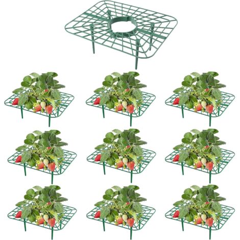 Ensemble de 10 supports pour fraisiers, supports réutilisables, accessoires de serre pour la protection des fraisiers, grilles de culture, pots de fleurs adaptés aux fraisiers de jardin.
