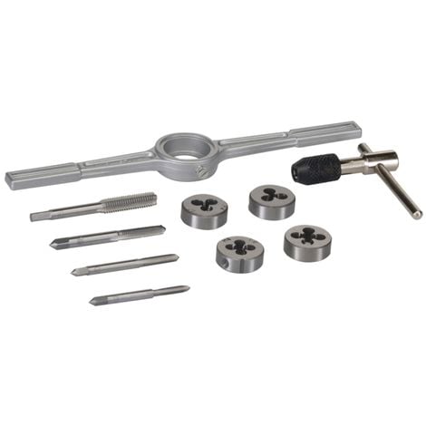 ENSEMBLE DE 10 TARAUDS ET FILIÈRES MÉTRIQUES 10 PCS SILVERLINE MS53