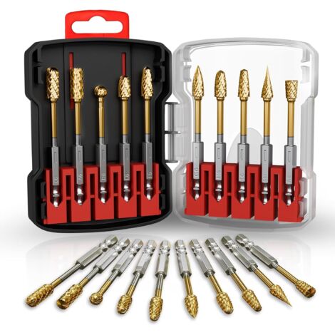 Ensemble de 10 têtes de meulage pour meuleuses pneumatiques, meulage et découpe de pierres.