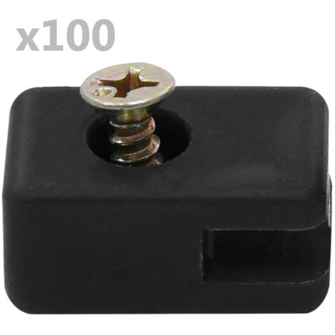 Ensemble de 100 supports de fil de clôture avec vis Anthracite 38116