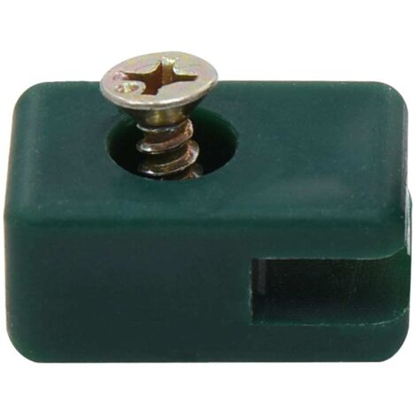 Ensemble de 100 supports de fil de clôture avec vis Vert CFW32584