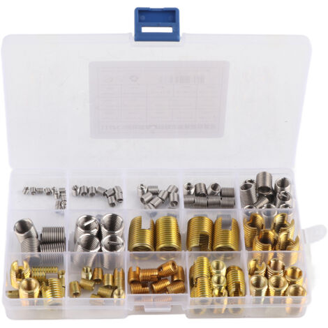 Ensemble de 116 Pièces d'Inserts Filetés Auto-Taraudeurs pour Fixations Métalliques