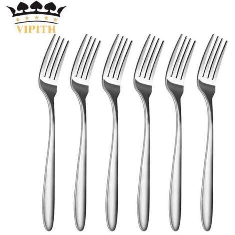 Ensemble de 12 fourchettes de table en acier inoxydable - Argent