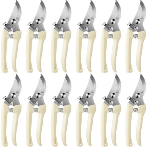 Ensemble de 12 outils de jardin pour la coupe et la taille des plantes : sécateur, taille-fleurs, sécateur à main, coupe-branches.-AquaForge