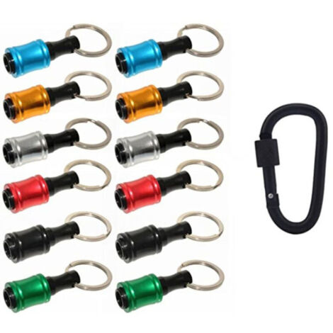 Ensemble de 12 pièces comprenant des porte-embouts de 6,35 mm (1/4 pouce) et des porte-embouts pour tournevis à percussion à six pans creux, des rallonges pour clés, un système de dégagement rapide et