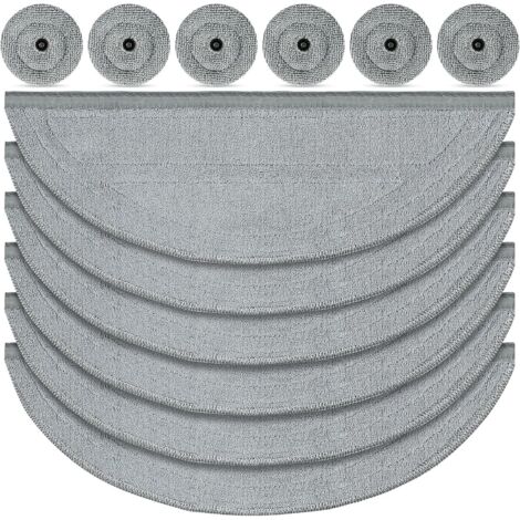 Ensemble de 12 pièces pour aspirateurs robots Roborock Saros 10 : 6 lingettes de nettoyage et 6 raclettes latérales en microfibre aux ions d'argent, accessoires pour le système de nettoyage VibraRise 
