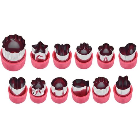 Ensemble de 12 pièces pour la découpe des fruits et légumes, moules en acier inoxydable pour la découpe des fruits.
