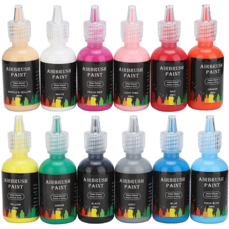 Ensemble de 12 Pigments Liquides pour Teinture DIY - 348ml pour Vêtements, Voitures et Artisanat