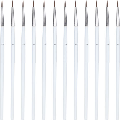 Ensemble de 12 Pinceaux Multifonction Extra-Fins pour Peinture à l'Huile Numérique et Crochet