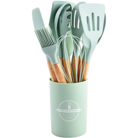 Ensemble de 12 ustensiles de cuisine , vert clair