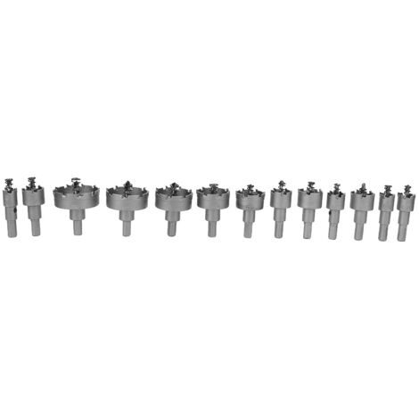 Ensemble de 13 Scies Cloches en Carbure pour Perceuse, 16-53mm - Outils de Coupe pour Métal et Bois