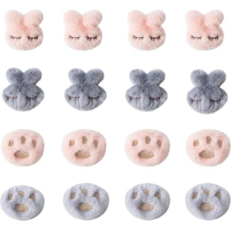 Ensemble de 16 pièces comprenant des attaches de courtepointe en peluche à motifs de dessins animés, des pinces de maintien de courtepointe et des clips de courtepointe multifonctionnels antidérapants