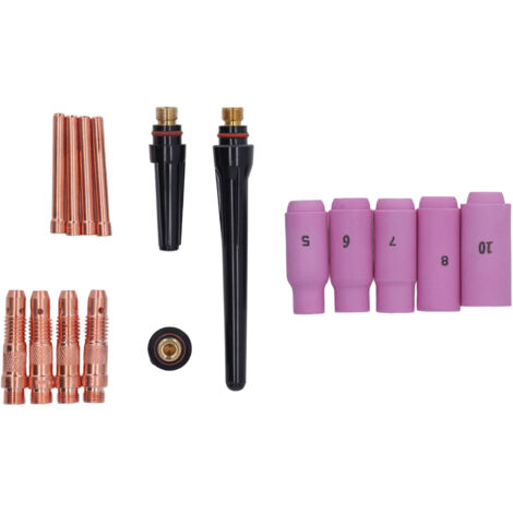 Ensemble de 16 pièces en cuivre et céramique pour torche TIG, pièces de rechange pour soudeuse plasma WP 17 18 26