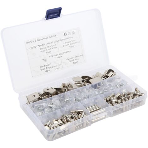 Ensemble de 160 supports d'étagère cylindriques nickelés pour camping-cars, supports d'étagère et équerres de fixation pour meubles. - AquaForge