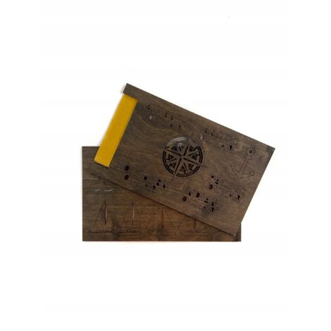 Ensemble de 18 inscriptions et ajouts maritimes pour cartes en bois, en bois.