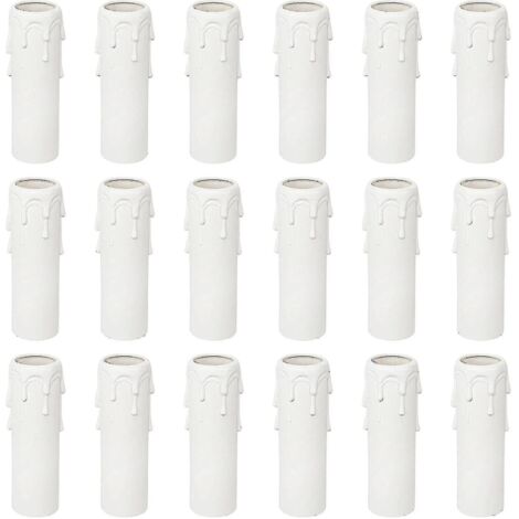Ensemble de 18 tubes lumineux à effet goutte à goutte pour bougies, 100 embouts de 25 mm pour décoration de sapin de Noël et remplacement pour lustres et appliques murales.