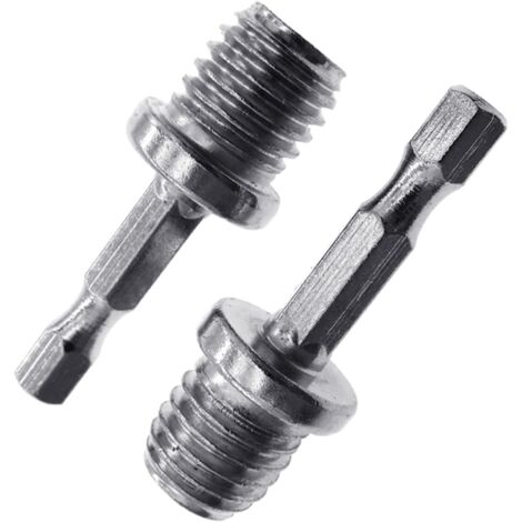 Ensemble de 2 adaptateurs de tige de raccordement pour mandrin de perçage hexagonal 1/4 M14, accessoires pour tige de raccordement hexagonale-AquaForge