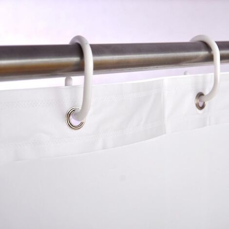Ensemble de 2 barres de rideau de douche télescopiques réglables en acier inoxydable 201 (50-80 cm)