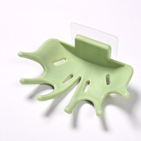 Ensemble de 2 boîtes à savon Green Essential, porte-savon en plastique pour la maison, la salle de bain ou la douche - Plateau à savon personnalisé, créatif et fonctionnel