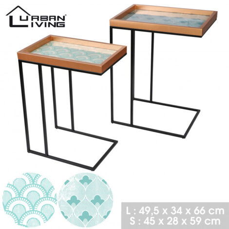 Ensemble de 2 bouts de canapé design ART DÉCO