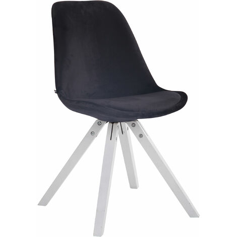 Ensemble de 2 chaises carrées en velours avec structure blanche différentes couleurs