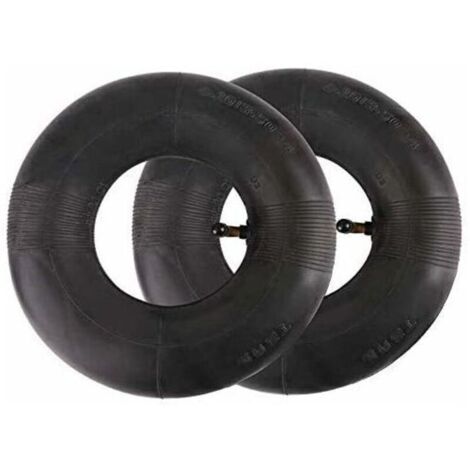 Ensemble de 2 chambres à air 4.104 pour diable et chariotCaoutchouc isobutylène isoprèneValve courbée TR87Taux de gonflage 30°