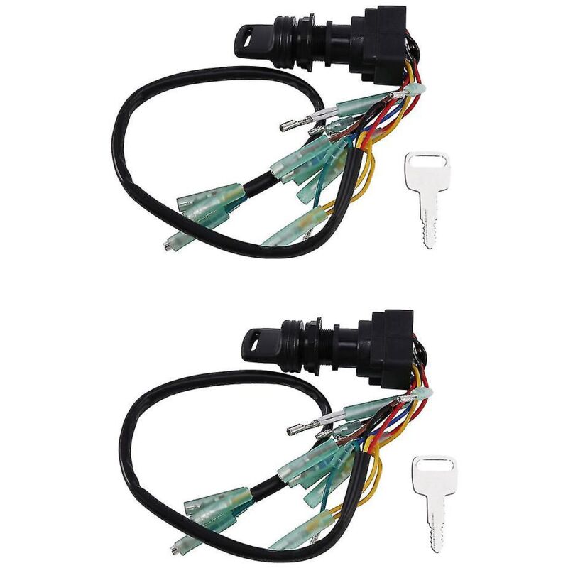 Ensemble de 2 clés d'interrupteur d'allumage pour boîtier de commande de moteur hors-bord 703-82510-43-00