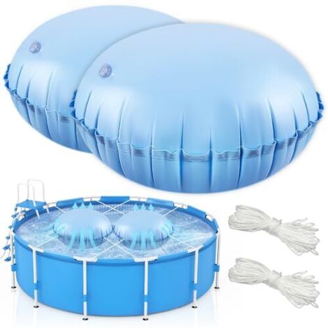 Ensemble de 2 coussins d'air pour piscine, utilisables en hiver.