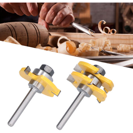 Ensemble de 2 Couteaux T à Billes pour Menuiserie - Outils de Jointage et Assemblage pour Bois - Parfait pour le Travail du Plancher - Kit de Fraises Professionnel-KZQ