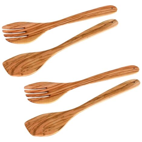 Ensemble de 2 Couverts à salade Fackelmann Édition Bois d'olivier