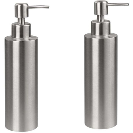Ensemble de 2 Distributeurs de savon moderne gris 20,5 cm Fackelmann Tecno