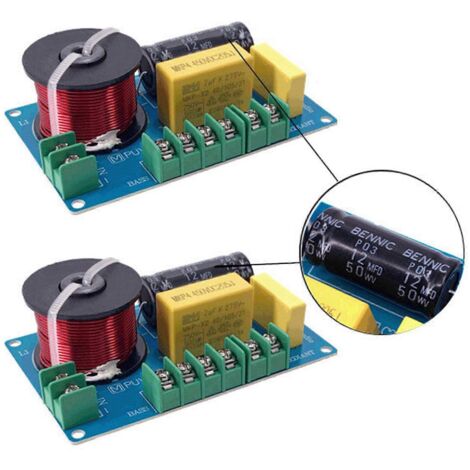 Ensemble de 2 diviseurs de fréquence 3 voies 200 W pour home cinéma - A-