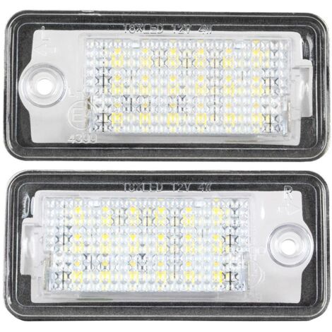 Ensemble de 2 feux de plaque d'immatriculation à LED pour Audi A3 A4 A6 A8 Q7