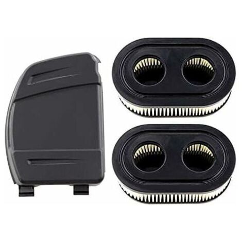 Ensemble de 2 Filtres à Air - Avec Couvercle de Filtre à Air - Pour Moteurs Briggs & Stratton 550E, 575EX, 575IS, 625EXI, 650EXI, 675EXI, 675IS - Remplace les Pièces 594106, 798339, 798452, 593260