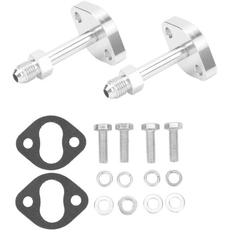 Ensemble de 2 flanges et boulons M6 pour adaptation et restriction de l'alimentation en huile du turbo CT12 CT20 CT26