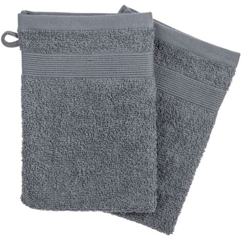 Ensemble de 2 gants de toilette en coton