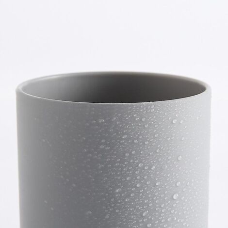 Ensemble de 2 gobelets en plastique gris - Porte-brosse à dents et accessoires de salle de bain en verre de 300 ml
