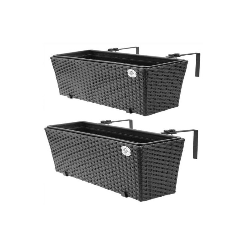 Ensemble de 2 jardinières de balcon 19l chacune. Qualité et Design