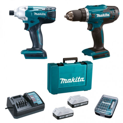 Ensemble de 2 machines empreinte spéciale Visseuse TD127DZ + Perceuse DF457DZ MAKITA - DK18354X1