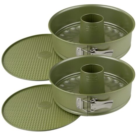 Ensemble de 2 Moules à manqué et à savarin double fond 26 cm Zenker Green Vision
